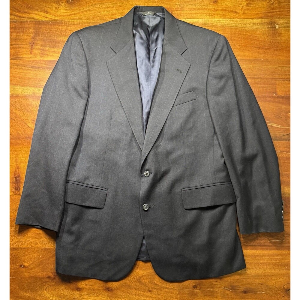Polo University Club Ralph Lauren Suit Jacket Blazer Men 40R Navy striped